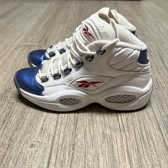 Reebok Shoes Reebok Allen Iverson Blue Toe Shoes White Size 65 Poshmark